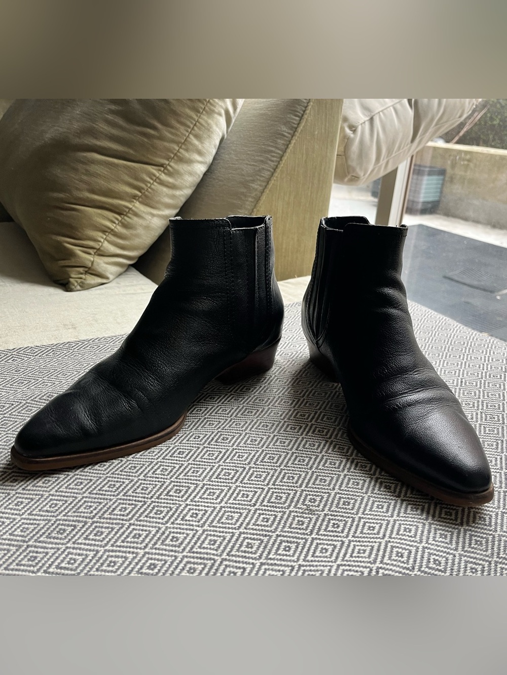 Cole Haan Black Leather Women's Chelsea Ankle Boots